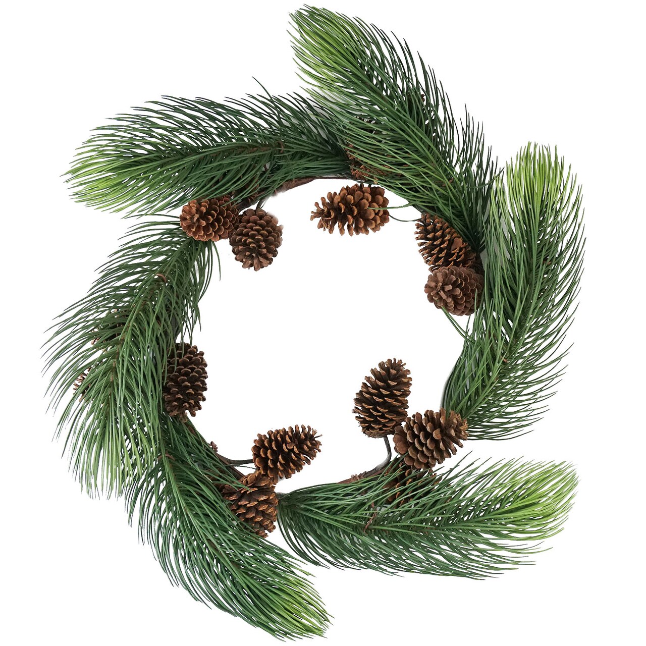 Allstate Long Pine Needle and Pinecone Artificial Christmas Wreath - 30" - Unlit